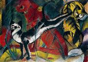 Franz Marc Three cats oil on canvas